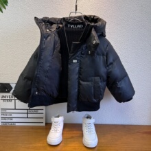 小童装羽绒服儿童男款2025新款冬装宝宝棉服免洗皮衣男童棉衣外套