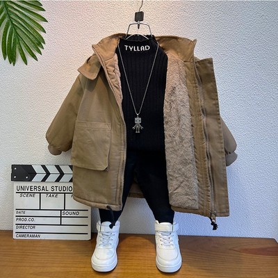 宝宝棉衣中长款加绒外套