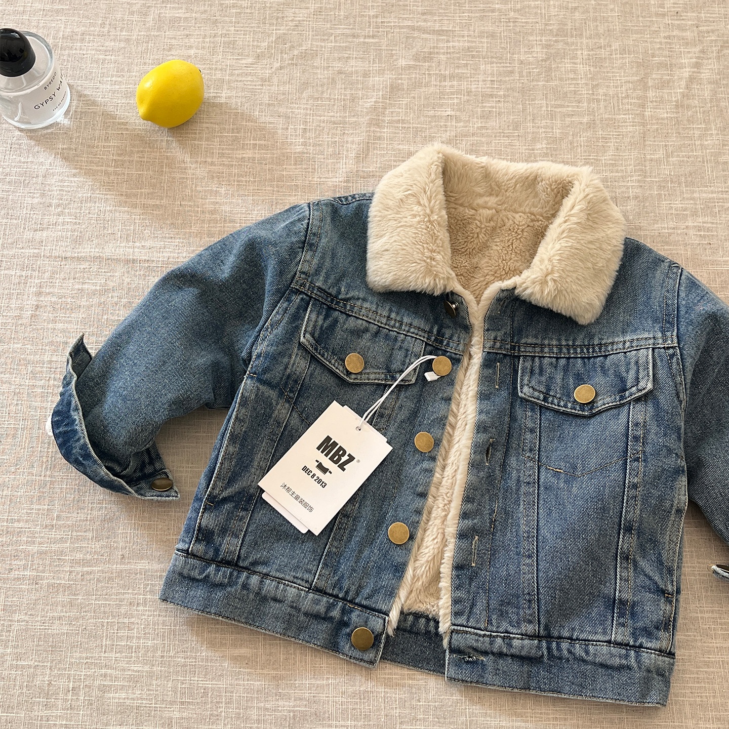 男童冬季加绒牛仔外套2025新款冬装加厚宝宝外衣儿童毛领牛仔夹克