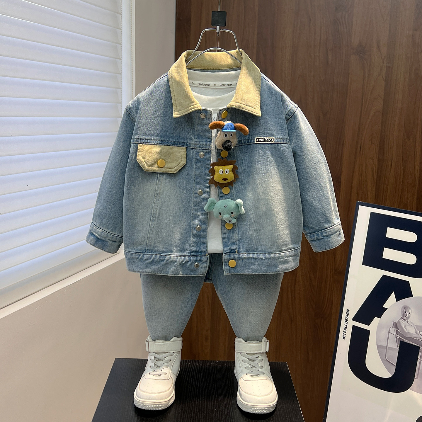 男童春装套装2026新款帅气时髦儿童牛仔外套牛仔裤春秋季宝宝衣服,童装/婴儿装/亲子装,套装,淘宝优惠券,粉丝福利购,淘宝优惠卷