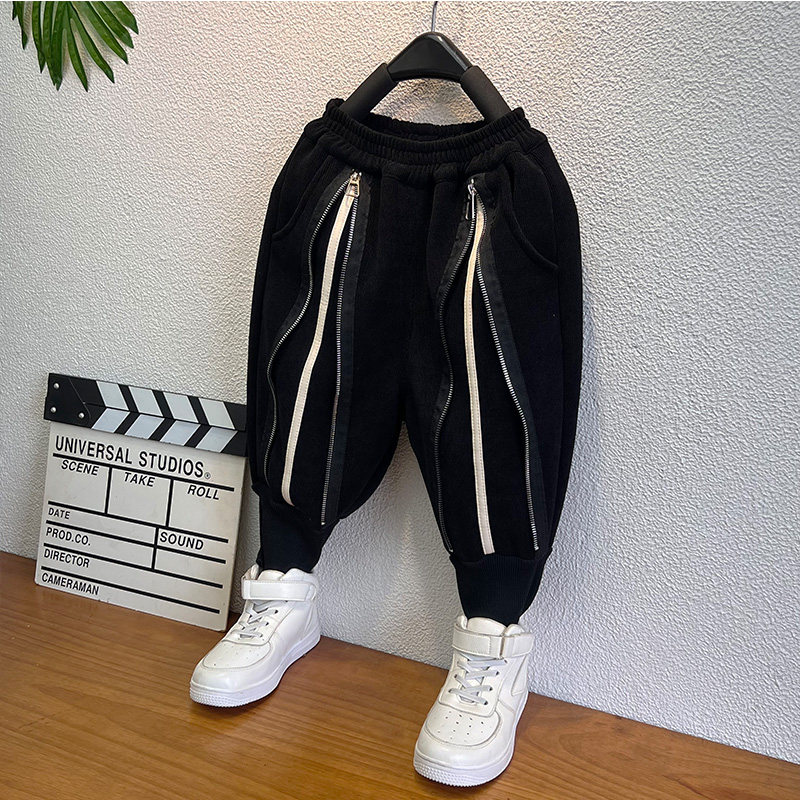 男童加绒裤子2023新款