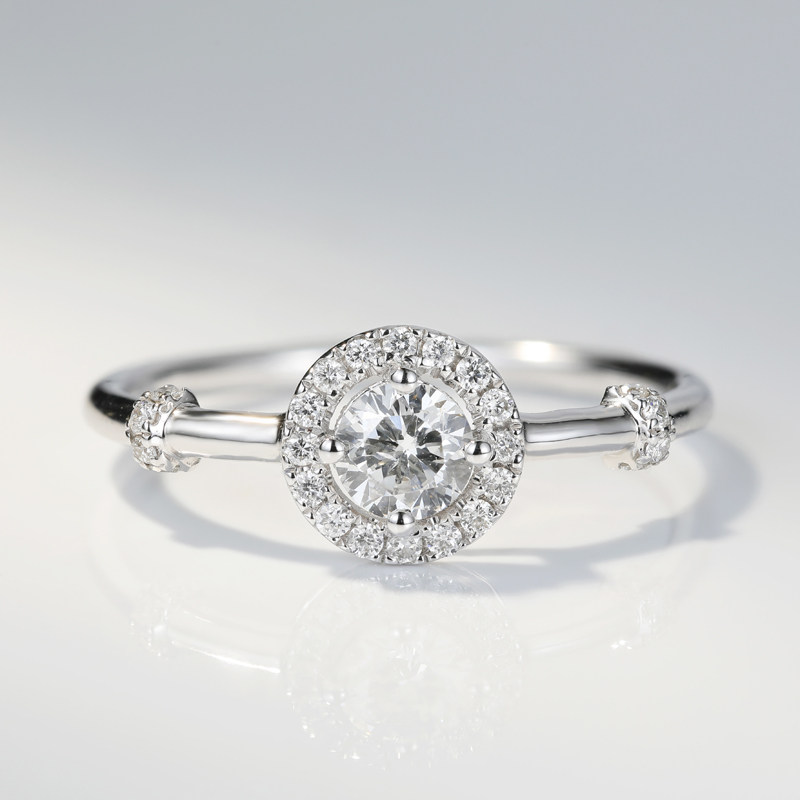 宝石矿工 18k白金30分钻石戒指 超高性价比 显大克拉效果钻戒