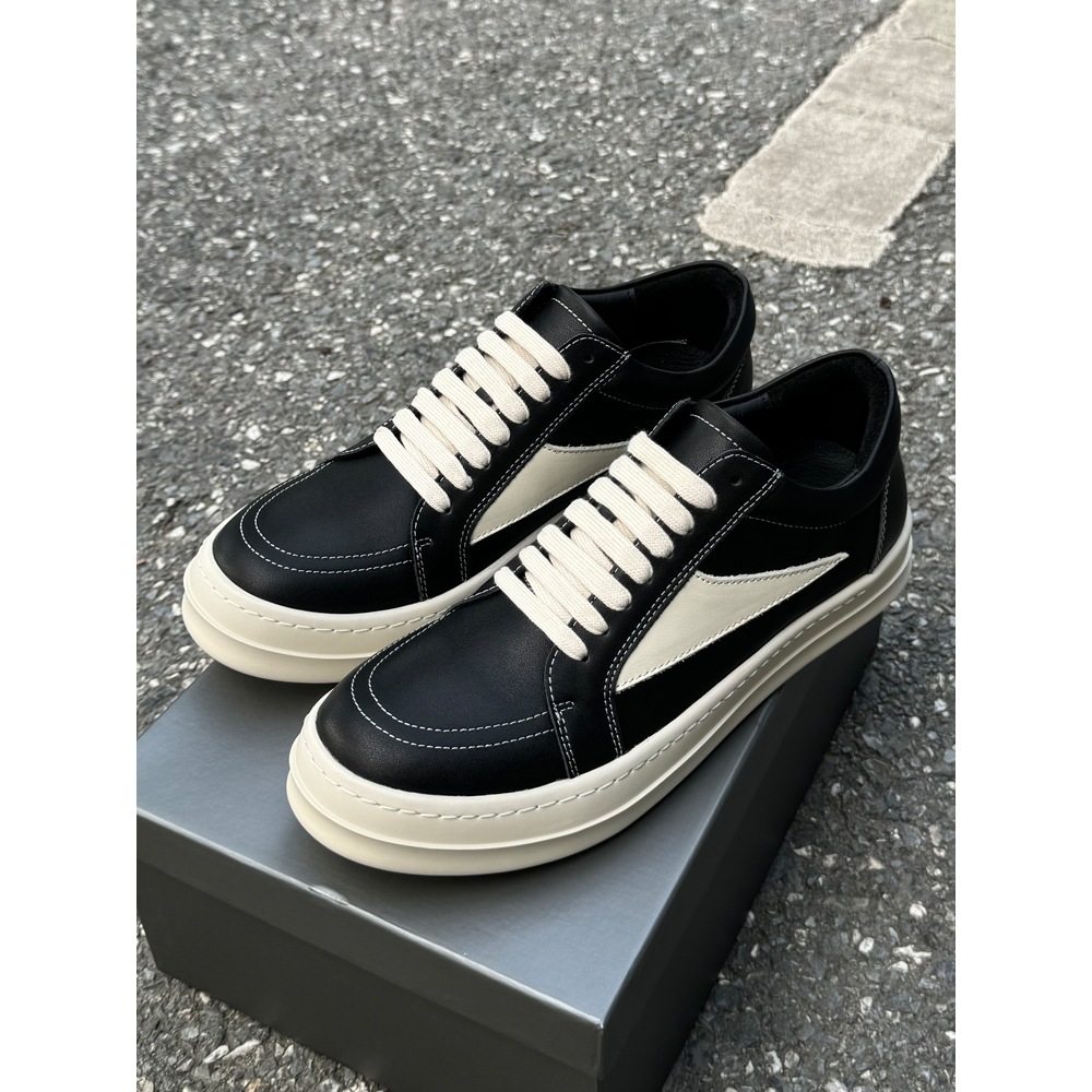 2025秋 RO FABLED真皮低帮鞋男厚底黑白系带暗黑高街休闲板鞋潮欧