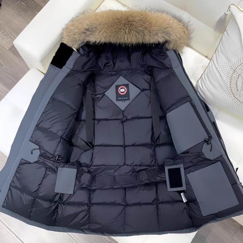 大鹅羽绒服男女同款08远征中长款加厚保暖工装派克服东北抗寒外套