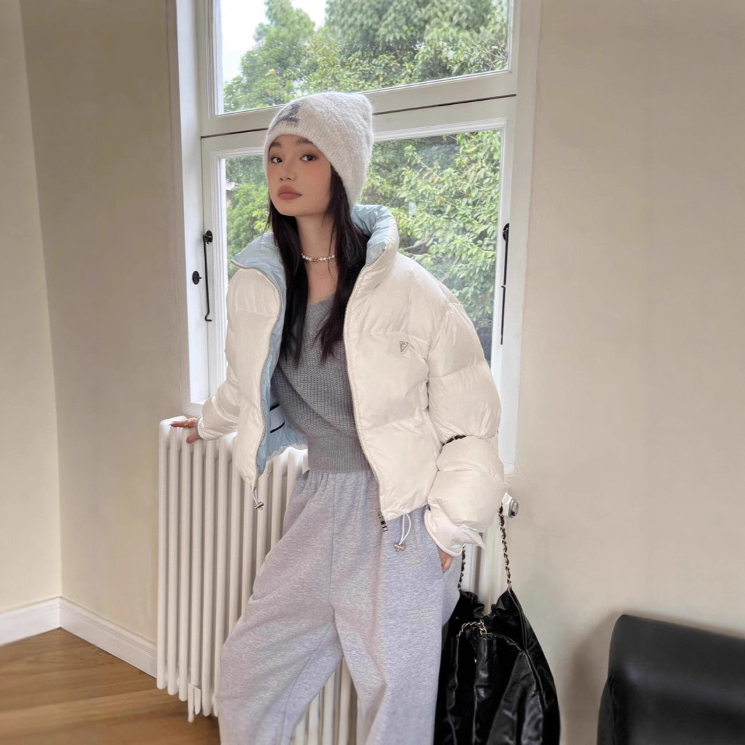 高版本PRA家Re-Non短款女士羽绒夹克面包服女短款冬季羽绒服潮