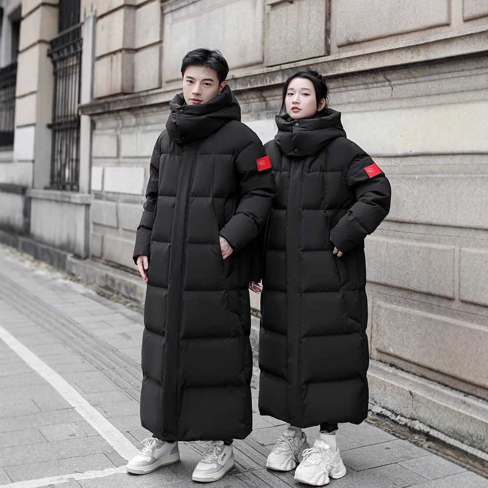 长款过膝盖羽绒服2024冬新款加厚保暖进口鹅绒内胆防风防水极寒服