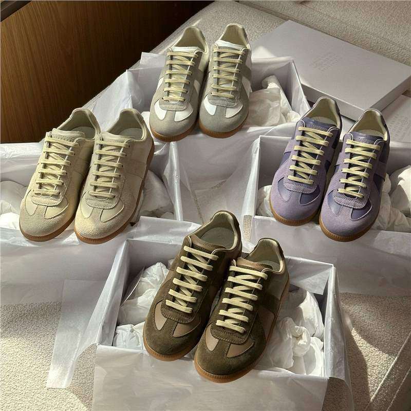 超舒适小众复古经典德训鞋女平底真皮百搭板鞋系带休闲运动小白鞋