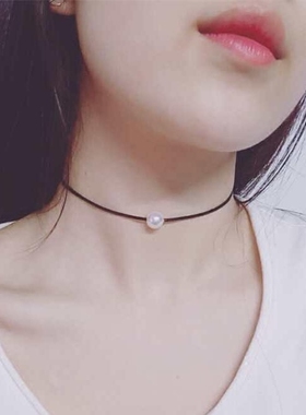 日韩风原宿白色蕾丝项圈手工定制