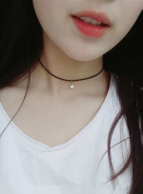 项圈几何三角形锁骨链金泰妍同款