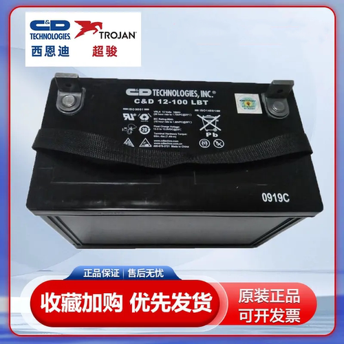 西恩迪12V100AH铅酸蓄电池大力神C&D12-100LBT免维护UPS EPS电源