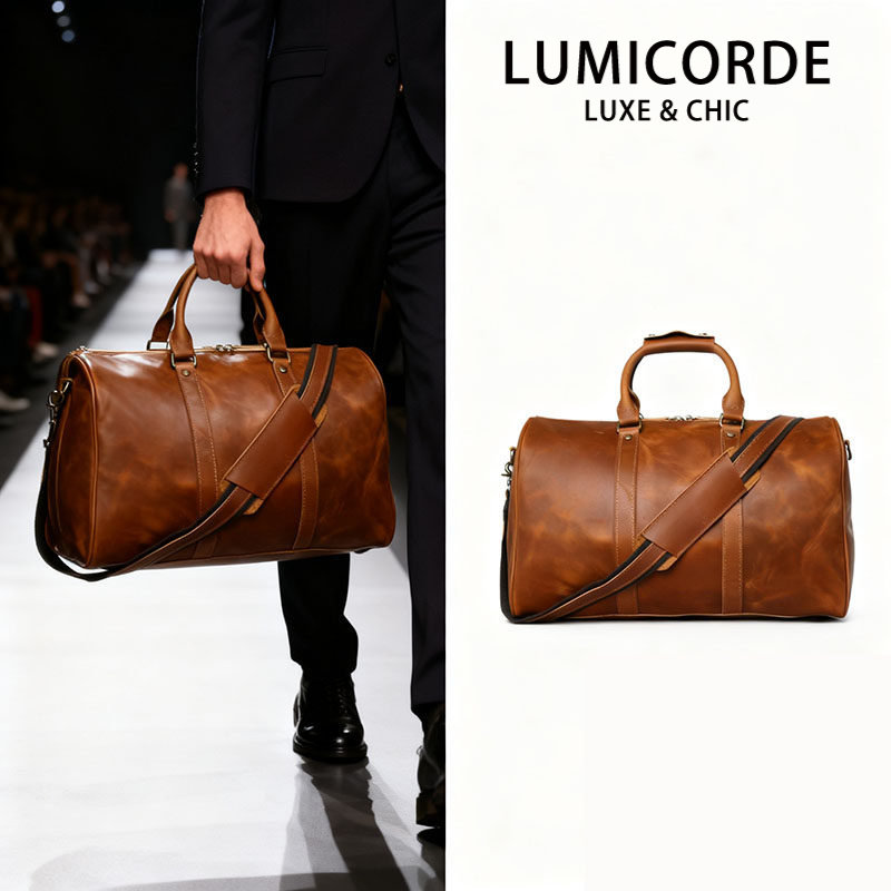 Lumicorde疯马皮大容量行李包