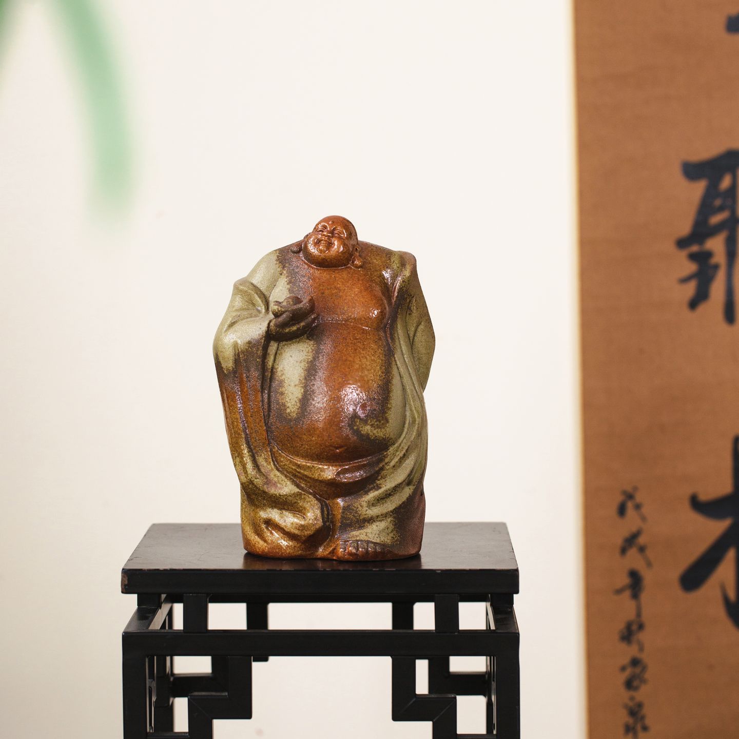 景德镇中式大肚弥勒佛陶瓷招财笑佛佛像摆件客厅玄关办公室装饰品