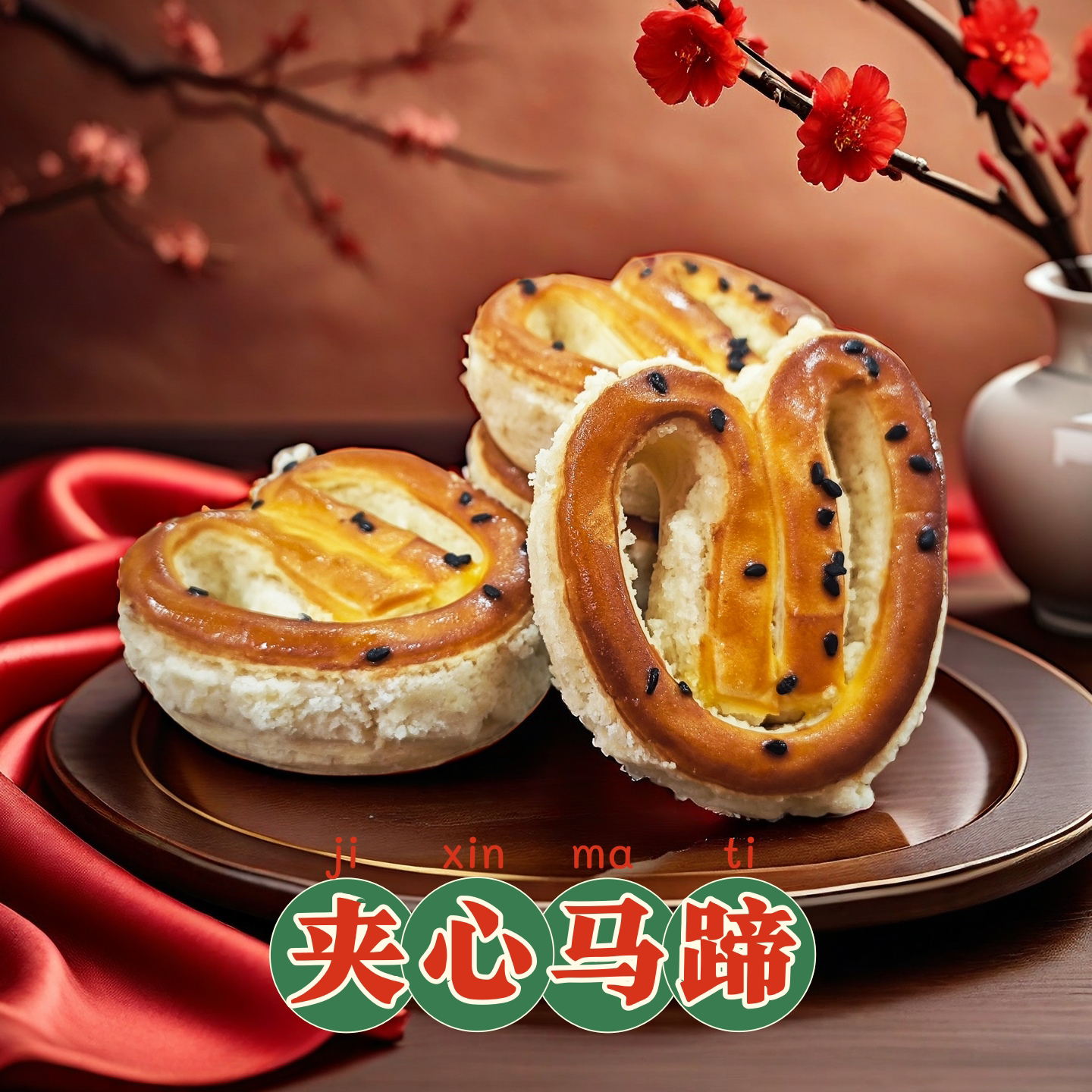 天津特产炉马蹄夹心马蹄起酥条拧花酥麻酱酥下午茶小吃中式糕点