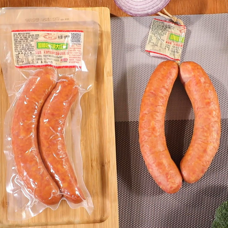 天津特产国顺哈尔滨红肠即食风味香肠小吃肠酱货熟食340g真空包装
