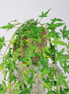 仿真绿植 地瓜叶 家居酒店软装饰工程婚庆摆件布景墙插花假树叶