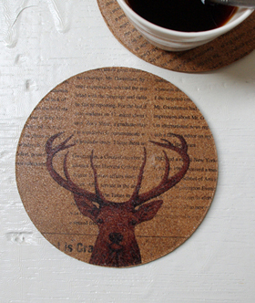 思想的动物 高雅北欧风格软木茶杯垫 艺术家居装饰品 满20元包邮