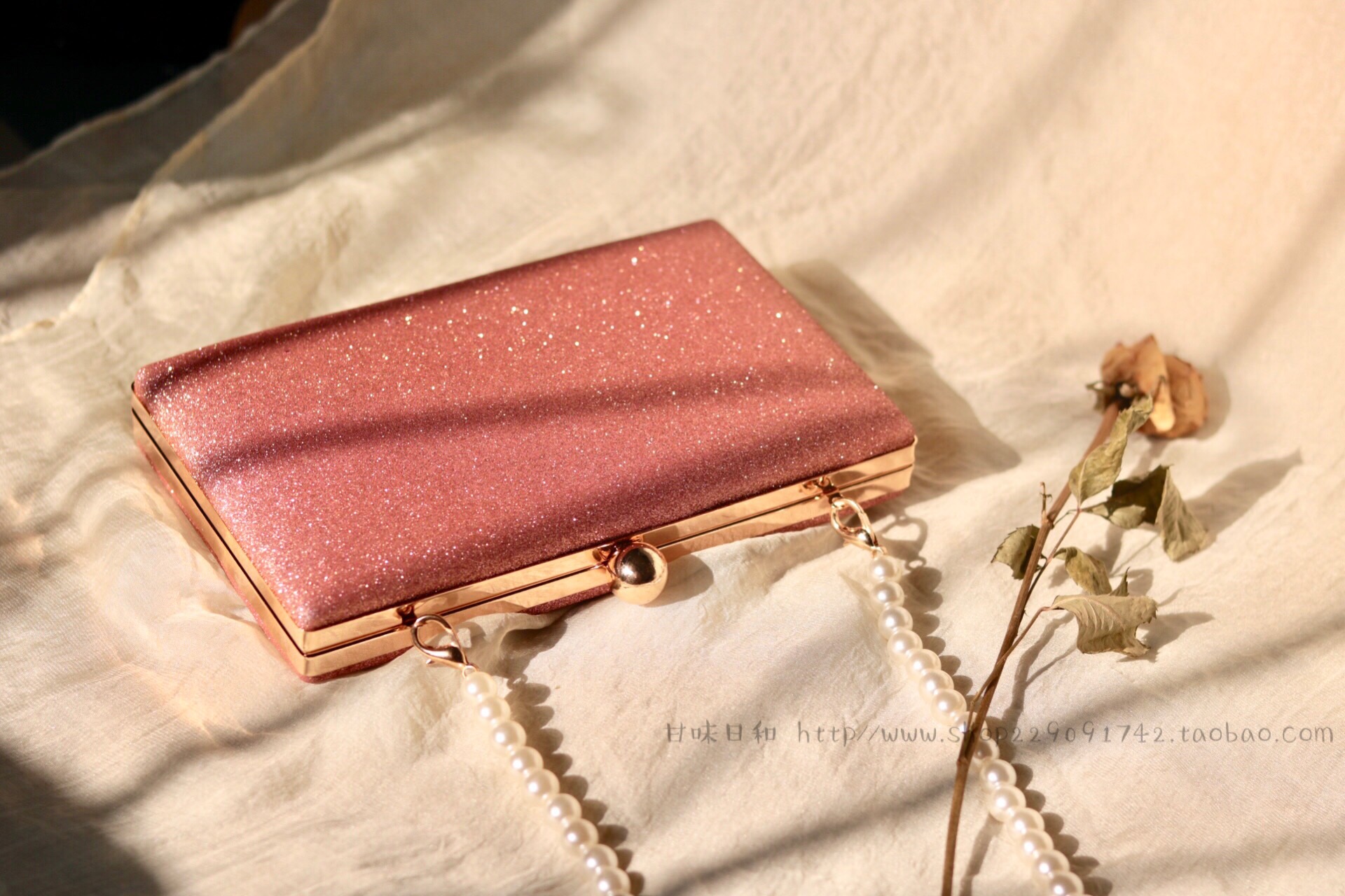 甘味日和小方包闪粉复古亮片女包