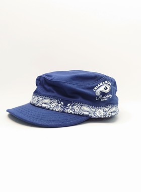 香港潮牌平顶帽 Cream Soda 斜纹帆布腰果花平顶帽街投潮牌