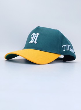 Wheat Camo Hat Uphill Battle 美国街头潮牌H刺绣复古拼色棒球帽