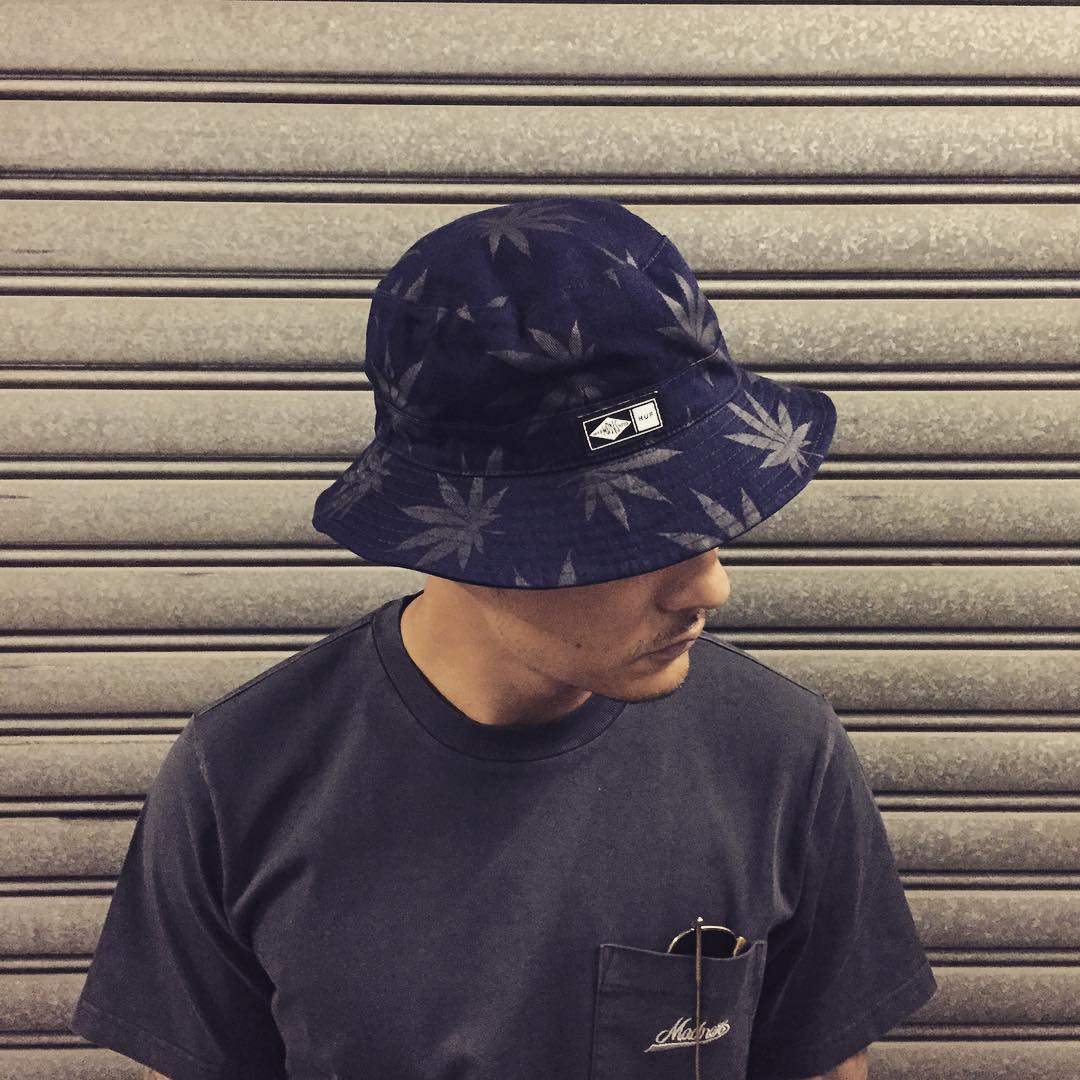 余文乐联名款渔夫帽 Madness x HUF滑板联名渔夫帽夏双面男女可带