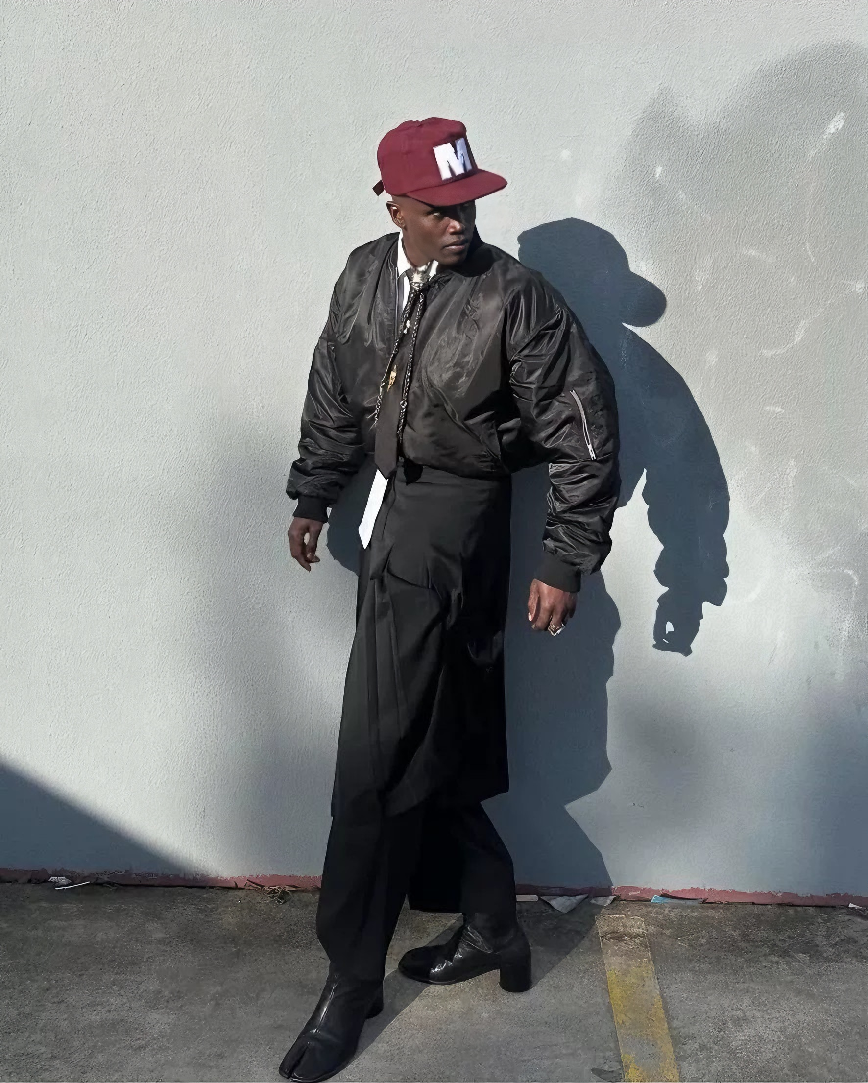 SS24/25 MONPHELL Woll Cap Burgundy M Patch澳洲潮牌软顶帽羊毛