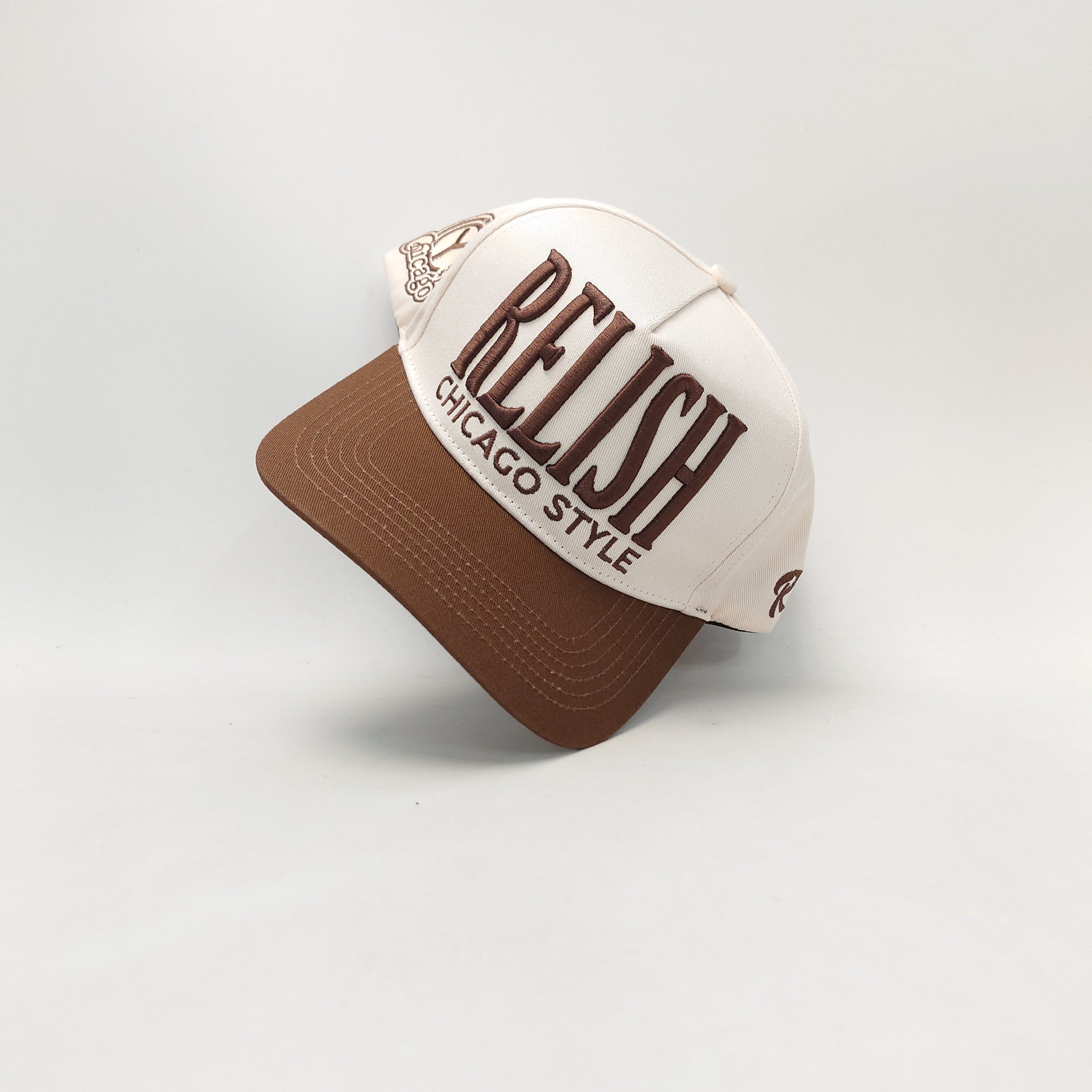 Relish Essentials Ivory Snapback 美国芝加哥复古棒球帽重刺绣