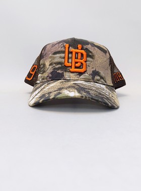 UB Camo Trucker Uphill Battle 美国街头潮牌树林迷彩刺绣货车帽
