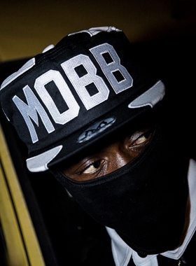 madmobb MAD PILLBOX CAP 西班牙街头潮牌黑白配色药盒帽平顶帽
