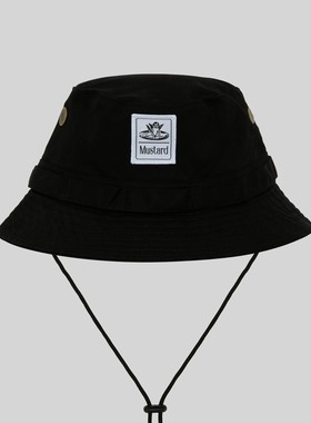 Mustard 英国服饰品牌小天使刺绣渔夫帽盆帽防晒男女可带大头围