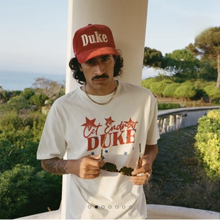 Corduroy Red Cap伦敦轻奢潮牌复古暗红灯芯绒棒球帽 Dexter Duke