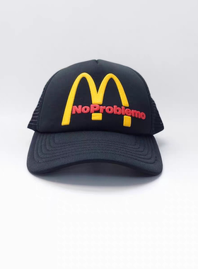 Aries Fast Food Trucker Cap Black 巴黎潮牌恶搞麦当劳海绵网帽