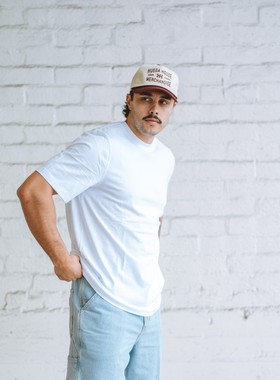 Range | Maroon & Natural Hat美加州复古潮牌拼色 刺绣棒球帽软