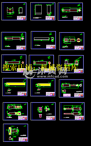 TPX6113机床刀杆、刀盘、挡块、刀架座CAD设计图纸参考资料【16】