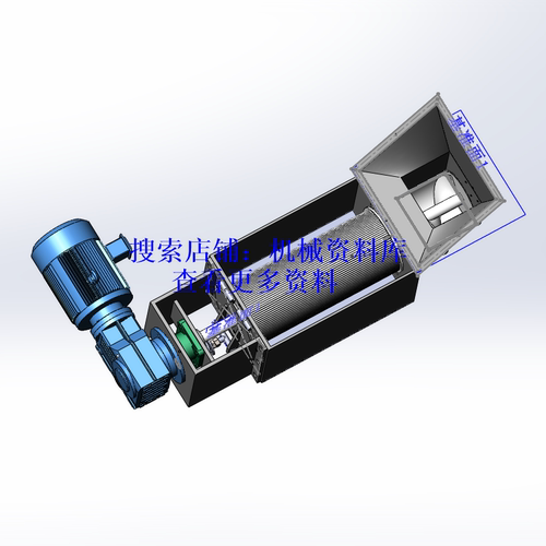 有机质螺旋脱水机（绞龙螺旋挤压）模型3D sw图纸设计参考【306】
