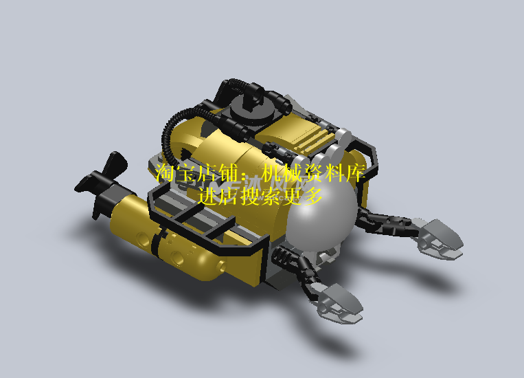 乐高玩具拼图水下潜水艇设计模型3D图纸sw资料零件+装配体【477】