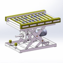 507 剪刀式 升降输送机构3D图纸sw模型丝杆电机驱动设计参考资