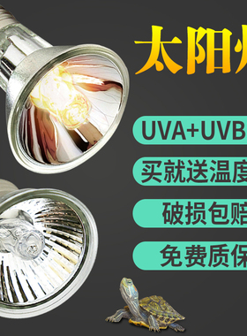 乌龟晒背灯uva+uvb3.0太阳灯补钙杀菌加热全光谱变频灯泡迷你包邮