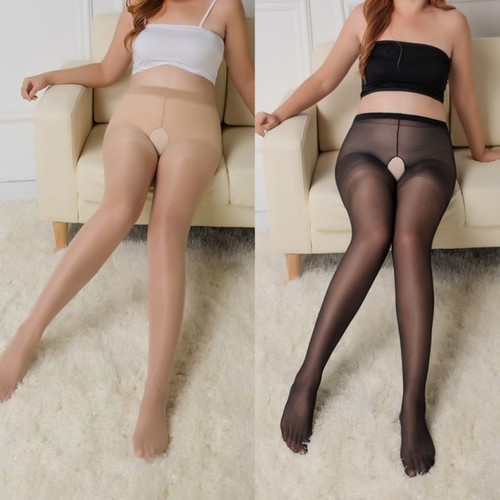 加肥加大码10d伪娘开裆连裤丝袜