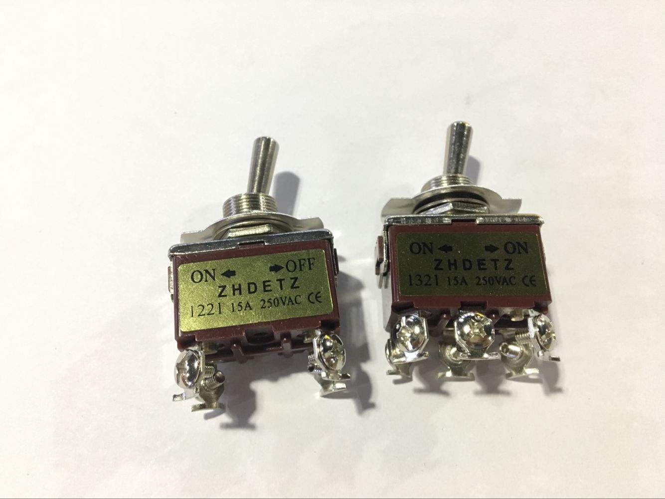 12MM增泰钮子 E-TEN1221 4脚2档 双刀单掷 摇头开关拨动开关1221