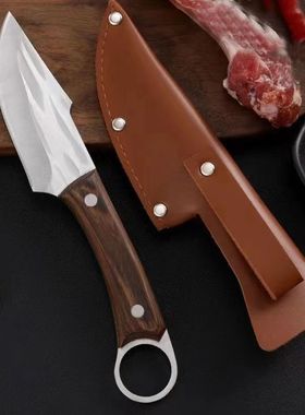 蒙古手把肉小刀高锰钢锻打吃肉手扒肉牛排水果刀纯手工割肉烧烤刀