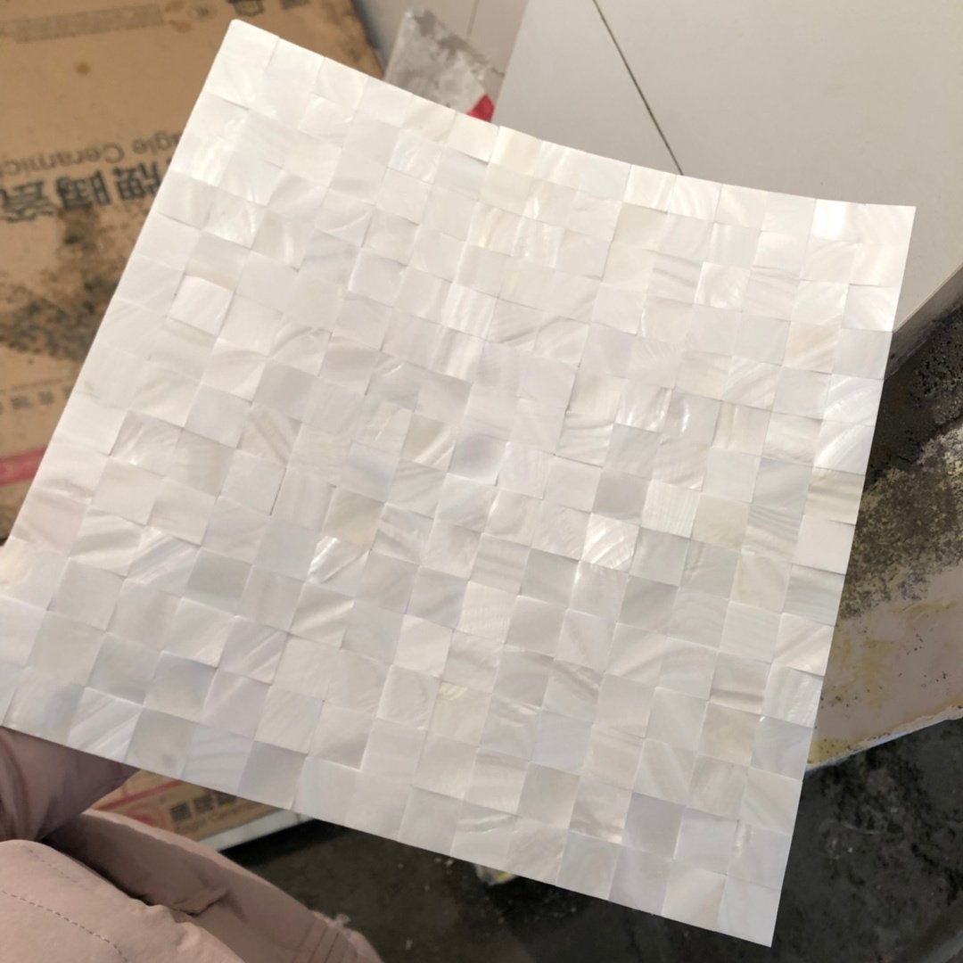 天然珍珠贝壳马赛克圆角密拼缝
