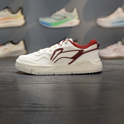 李宁系带女子板鞋低帮休闲鞋