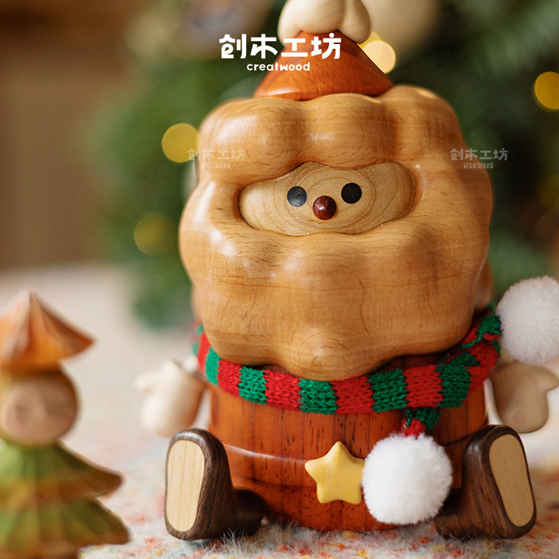 圣诞老人摆件/创木工坊卡通实木桌面摆件创意家居装饰品温馨礼物,家居饰品,桌面摆件,淘宝优惠券,粉丝福利购,淘宝优惠卷
