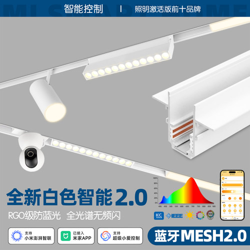 智能全光谱家用客厅-白色无主灯