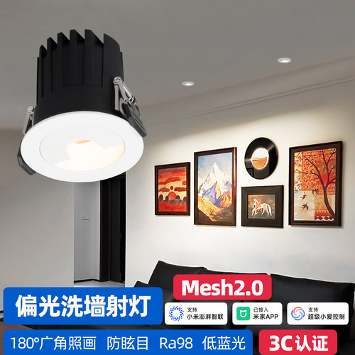 偏光洗墙射灯嵌入式高亮洗墙灯