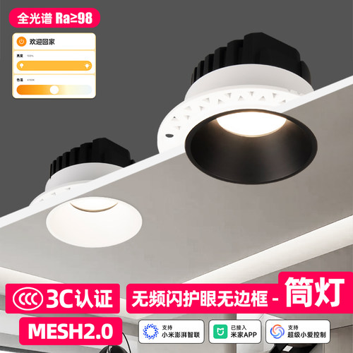 智能MESH2.0-无边框隐形天花筒灯
