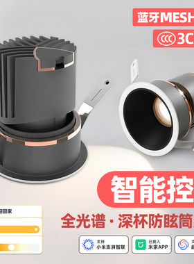 蓝牙MESH2.0智能调光嵌入式LED筒灯深杯防眩护眼全光谱C1-PRO射灯