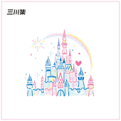 女 手绘卡通彩色彩虹爱心防水持久小图案贴纸 三川集 城堡纹身贴