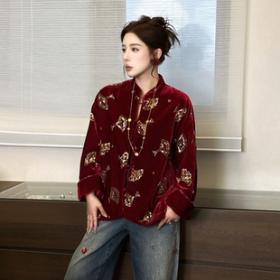 G.yantong【新年锦富】新中式重工钉珠时尚外套女显瘦新款WT1133