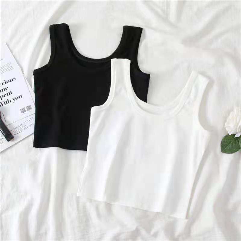 女童2025新夏款无袖外穿薄款小女孩圆领运动露肚脐上衣吊带小背心